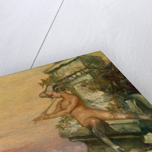 A faun playing the flute by Anonymous