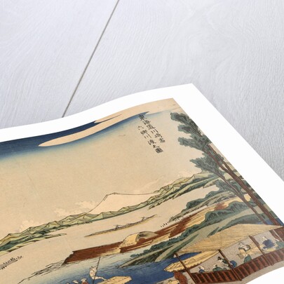 View of the Rokugo River Crossing at the Kawasaki Station by Anonymous