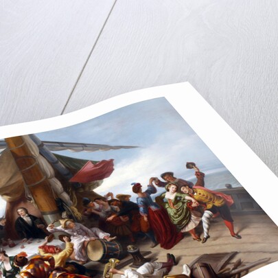 La barca dei comici:: the Carlo Goldonis journey from Rimini to Chioggia, ca 1855 by Anonymous
