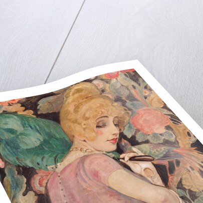 Lili with a Feather Fan, 1920 by Anonymous