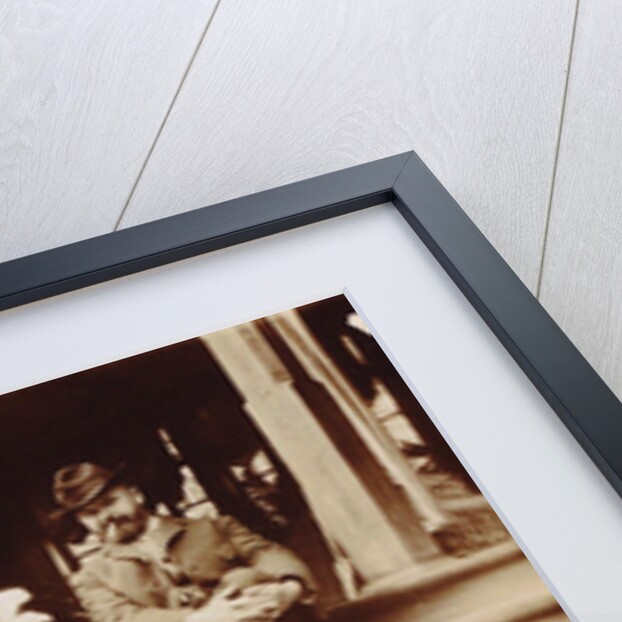 Konstantin Korovin (right) visits the Teljakowski family in Otradnoje estate, 1900s by Anonymous