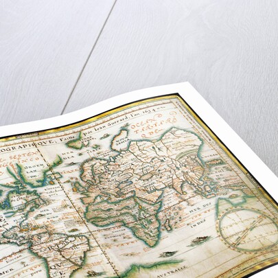 Nautical world map. (Australia is suggested but still unknown territory and, California is shown as by Anonymous