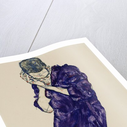 Young Man in Purple Robe with crossed hands, 1914 by Anonymous