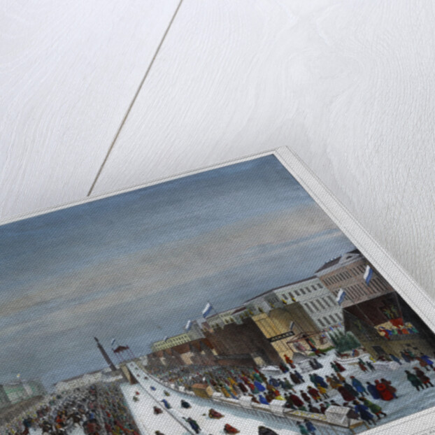 Russian Ice Mountain on the Admiralty Square in St. Petersburg, 1850s by Anonymous