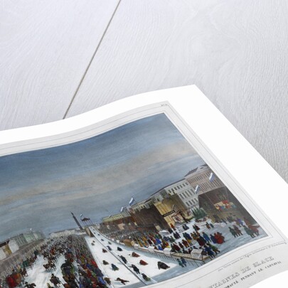 Russian Ice Mountain on the Admiralty Square in St. Petersburg, 1850s by Anonymous