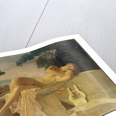 Young girl at a Pompeian fountain, ca 1844 by Anonymous