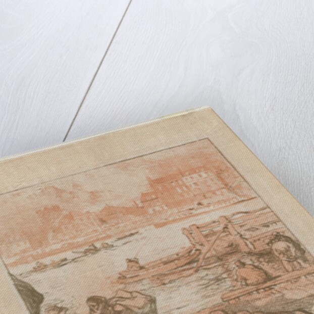 [Peasants by a Dock, Paris] by Auguste Louis Lepère