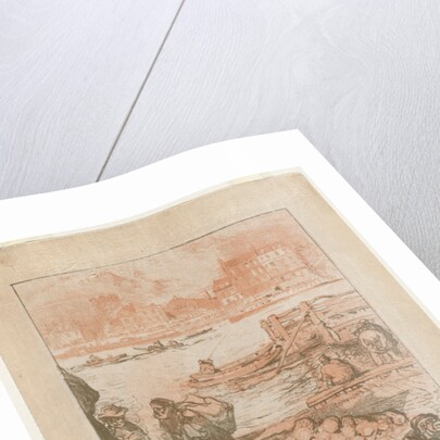 [Peasants by a Dock, Paris] by Auguste Louis Lepère