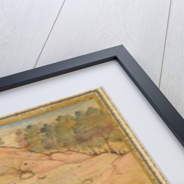 A female figure standing in a landscape holding a four-stringed 'khuuchir' and a lotus, c. 1590 by Unknown