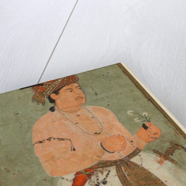 A Mughal Prince, Perhaps Danyal, Holding a Sprig of Flowers, c. 1580-1590 by Unknown