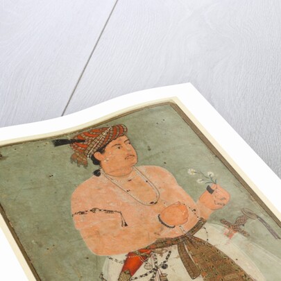 A Mughal Prince, Perhaps Danyal, Holding a Sprig of Flowers, c. 1580-1590 by Unknown