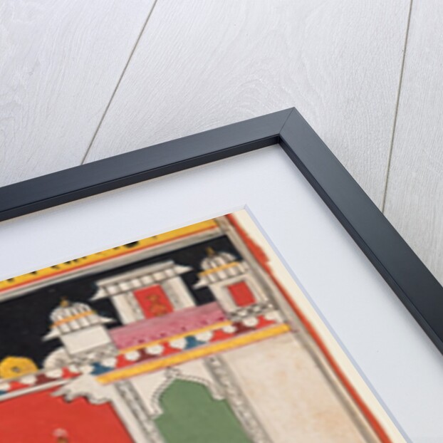 A page from a Bhagavata Purana series: A Brahmin gives Krishna the message or invitation…, c. 1650 by Unknown