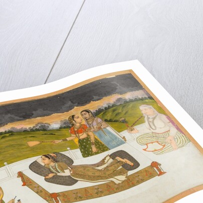 A princess reclining on a terrace with attendants, c. 1730-1740 by Unknown