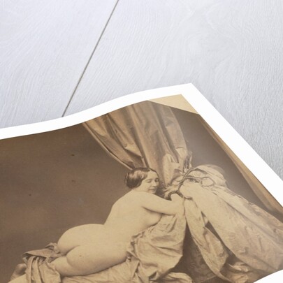 Academic Nude, Reclining on a Sofa, c. 1855 by Auguste Belloc