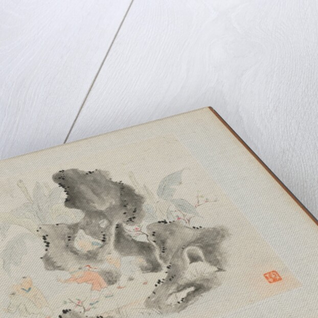 Album of Landscape Paintings Illustrating Old Poems: Children Play in a Rocky Grove, 1700s by Hua Yan