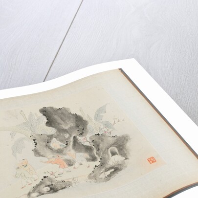 Album of Landscape Paintings Illustrating Old Poems: Children Play in a Rocky Grove, 1700s by Hua Yan