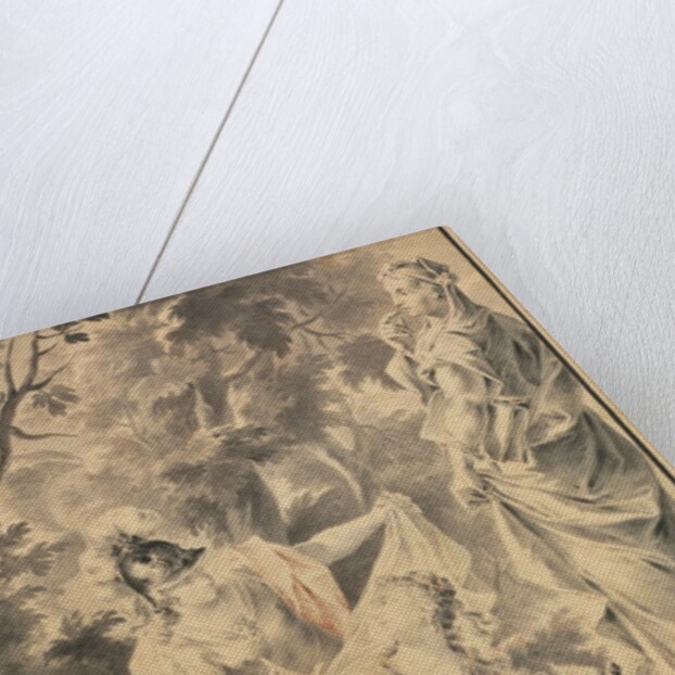 Allegorical Scene: Couple before a Statue, 1700s by F. Müller