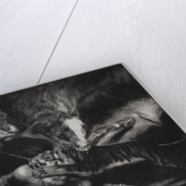 An Attack by a Tiger by Louis Candide Boulanger