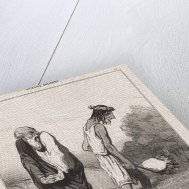 Ancient History : Pl. 27, Telemachus Ravaged by Love…, 1842 by Honoré Daumier