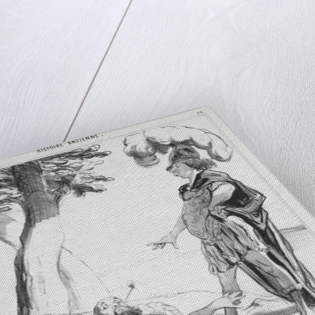 Ancient History, plate 20: Alexander and Diogenes, 14 August 1842 by Honoré Daumier; Aubert