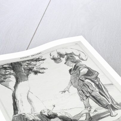 Ancient History, plate 20: Alexander and Diogenes, 14 August 1842 by Honoré Daumier; Aubert