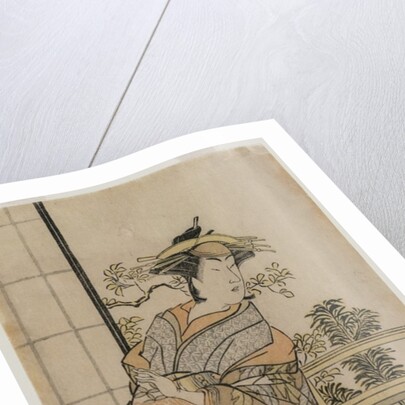 Arashi Murajiro as a Courtesan Holding a Letter, late 1780s by Katsukawa Shunko