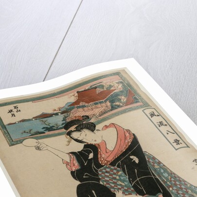 Autumn Moon at the Temple Ishiyamadera from the series Fashionable Eight Views, c. 1814-17 by Kikugawa Eizan