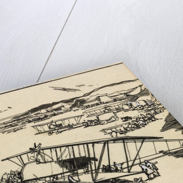 Avions reposant sur le terrain, 1914 by Auguste Louis Lepère