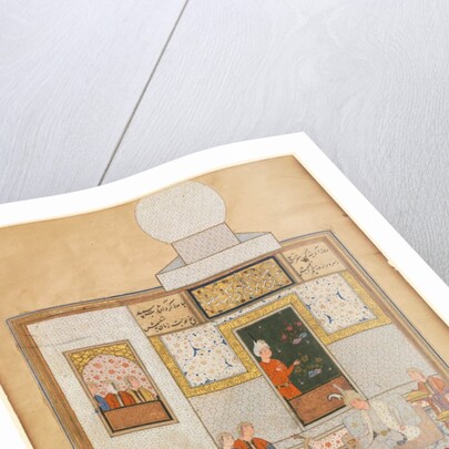 Bahram Visits the White Domed Pavilion; part of Khamsa of Nizami, Haft Paykar…, c. 1560-15 by Unknown