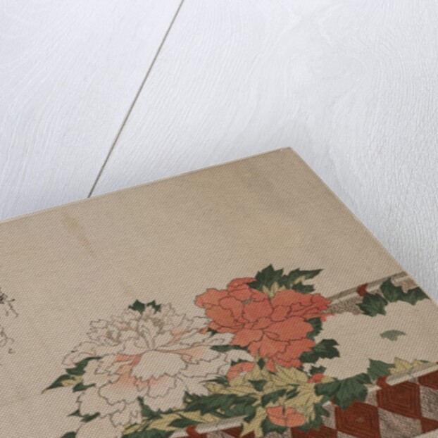 Basket of Peonies, 1810 or 1814 by Katsushika Hokusai