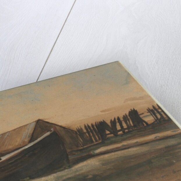 Boat on a Beach, Le Tréport, 1854 by François Bonvin