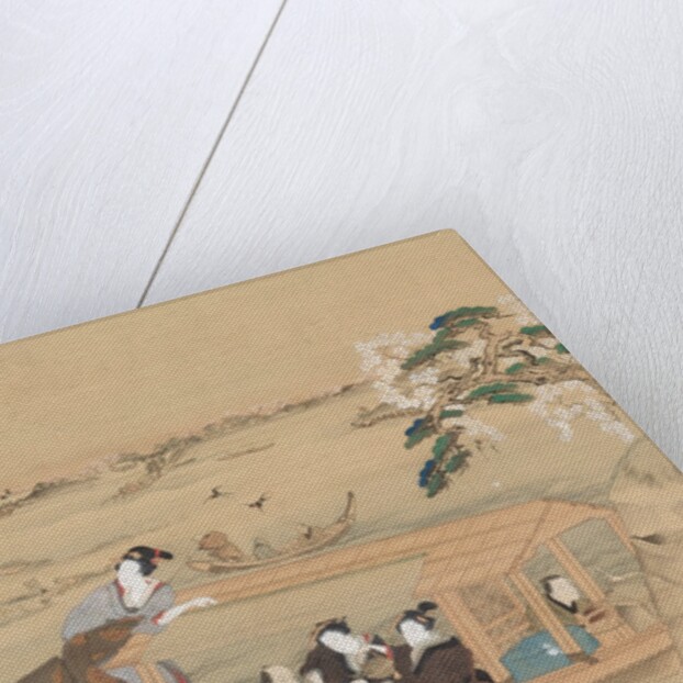 Boat to the Yoshiwara, 1800s by Teisai Hokuba