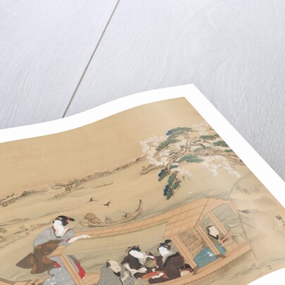 Boat to the Yoshiwara, 1800s by Teisai Hokuba