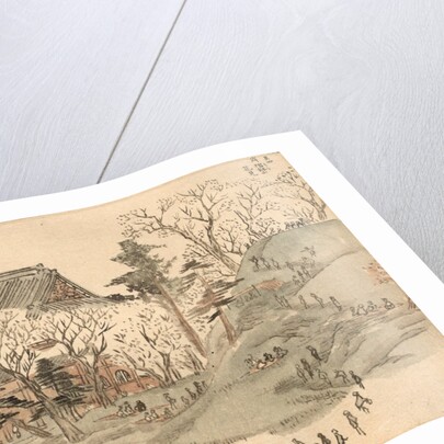 Cherry Blossom Festival at the Temple on Mt. Suribachi by Ando Hiroshige