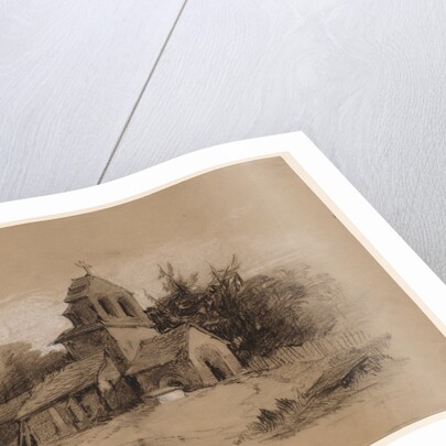 Church in a Landscape, 1800s by Henry Bright
