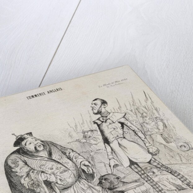 Commerce anglais. Yé vo dis quil faut, que vo achte ce poisonne to d'suite…, 1840 by Jean-Jacques Grandville