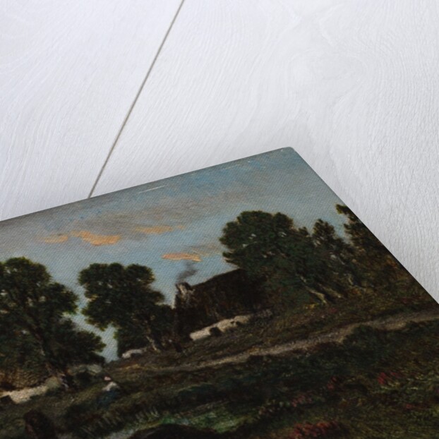 Cottages Near Larchant, not dated by Théodore Rousseau (imitator of)