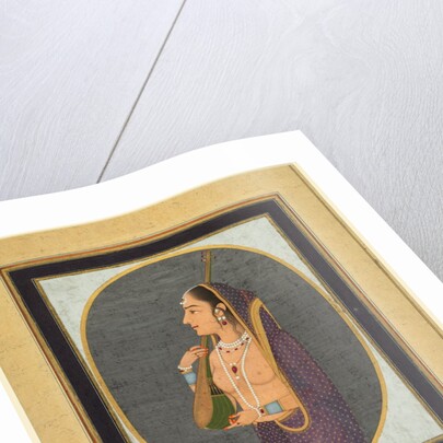 Court lady singing and playing the vina, c. 1760 by Muhammad Rizavi Hindi (attributed to)