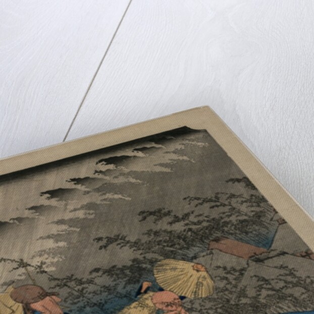 Driving Rain at Shono from the series Fifty-Three Stations of the Tokaido, 1833 by Ando Hiroshige