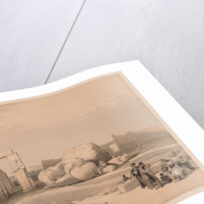 Egypt and Nubia: Volume II - No. 4, Fragments of the Great Colossi, at the Memnonium, 1838 by Louis Haghe