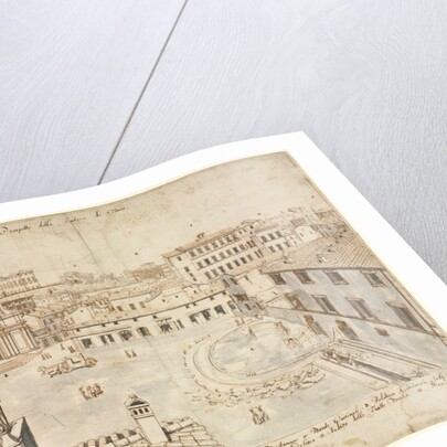 Eighteen Views of Rome: The Trevi Fountain, 1665 by Lievin Cruyl