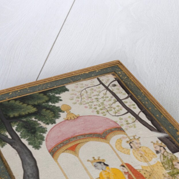 Enthroned Rama and Sita receive homage from their monkey and bear allies, c. 1765 by Unknown