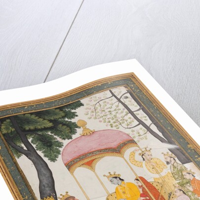 Enthroned Rama and Sita receive homage from their monkey and bear allies, c. 1765 by Unknown