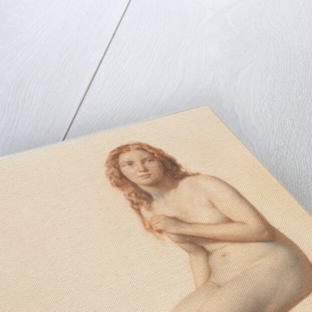 Female Nude, Seated, Three Quarter View from Front, 1859 by William Mulready