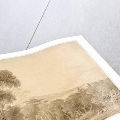 Figures Seated by a Lake in a Wooded Landscape, 1820 by John Martin