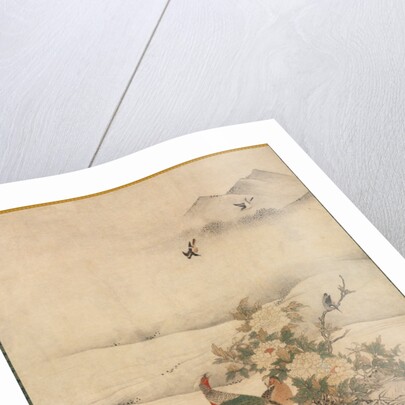 Flowers and Birds in a Spring Landscape, 1500s by Kano Motonobu (attributed to)
