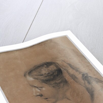Head of a Woman in Profile with a Scarf by Giovanni Battista Piazzetta