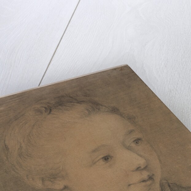 Head of a Young Girl Turning toward the Right, 1758? by François Hubert Drouais (attributed to)