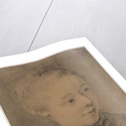 Head of a Young Girl Turning toward the Right, 1758? by François Hubert Drouais (attributed to)