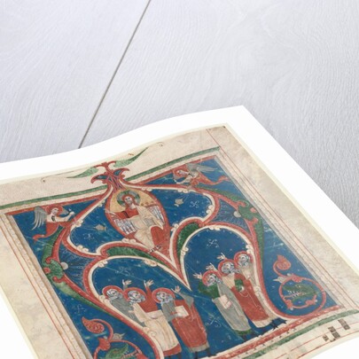 Historiated Initial Excised from an Antiphonary: Christ in Majesty with Prophets, c. 1280-1300 by Unknown